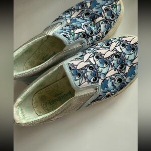 Ground Up Canvas Sneakers in Blue Stitch Pattern